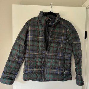 Polo Ralph Lauren Packable Quilted Down Jacket - Size L - Blackwatch Plaid